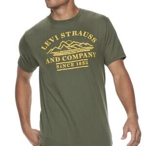 Levi‎ Strauss Brown Graphic Tee – Distressed Vintage Feel, Size L